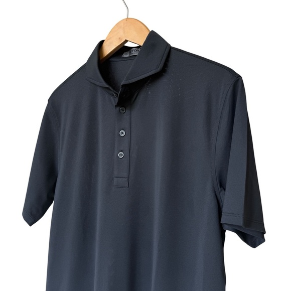 NWT G/FORE Men's Polo Shirt Black Size M Casual Golf Lightweight Mesh Breathable - Picture 4 of 13